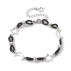 Alloy & Silicone Link Chain Bracelets