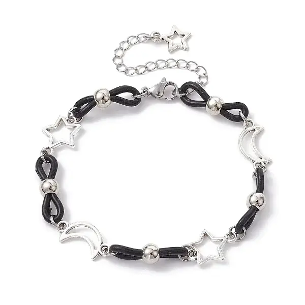 Alloy & Silicone Link Chain Bracelets