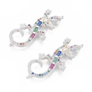 Brass Micro Pave Cubic Zirconia Links