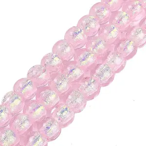Handmade Foil Lampwork Beads Strands