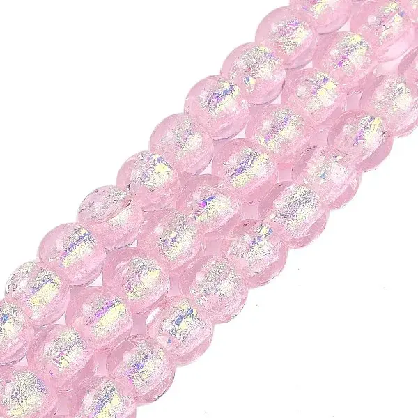 Handmade Foil Lampwork Beads Strands