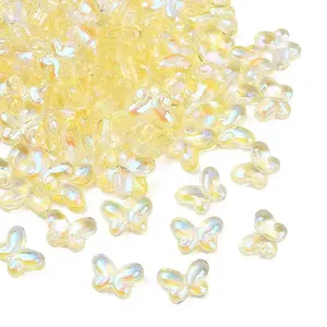 AB Color Plated Transparent Glass Beads