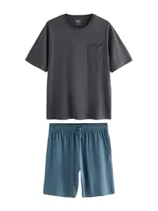 Next Krátke pyžamo  opálová / antracitová