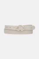 Kožený pásek Tommy Hilfiger dámský, béžová barva, AW0AW17932