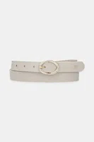 Kožený pásek Tommy Hilfiger dámský, béžová barva, AW0AW17932