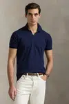 Bavlněné polo tričko Polo Ralph Lauren pánské, tmavomodrá barva, 710968951