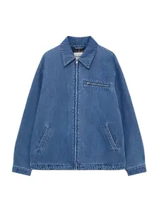 Pull&Bear Prechodná bunda  modrá denim