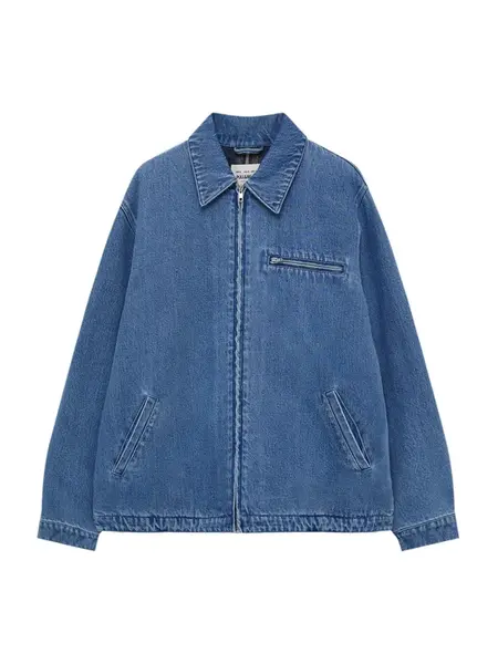 Pull&Bear Prechodná bunda  modrá denim