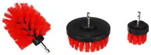Sada kartáčů na vrtačku pro čištění auta CAR DETAILING DRILL BRUSH 3 MEDIUM, 3ks SIXTOL