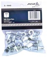 Maticové nýty M3 x 10 mm, s plochou hlavou, ocel, balení 50 ks - ASTA Velikost: M6x15 mm