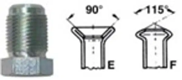 EWO Šroubení brzdového potrubí, profil F, M12x1 vnější, 4.75 mm