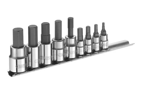 Sada 1/4" a 3/8" zástrčných 6hranných hlavic Imbus, 9 dílů - Tona Expert E034802T