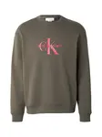 Calvin Klein Jeans Mikina  olivová / červená