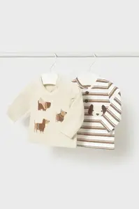 Kojenecké tričko s dlouhým rukávem Mayoral Newborn 2-pack