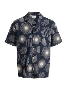 JACK & JONES Košeľa  námornícka modrá / biela