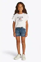 Dětské riflové kraťasy Tommy Hilfiger modrá barva, hladké, KG0KG08592