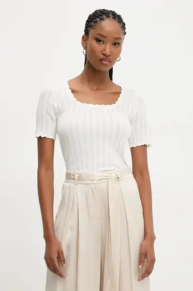 Svetr Answear.LAB bílá barva, lehký