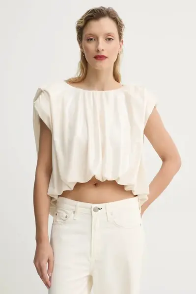 Halenka MMC STUDIO dámská, béžová barva, s aplikací, BLINK.TOP