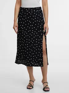 Čierna dámska bodkovaná sukňa ORSAY
