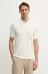 Bavlněné polo tričko Calvin Klein béžová barva, K10K114476