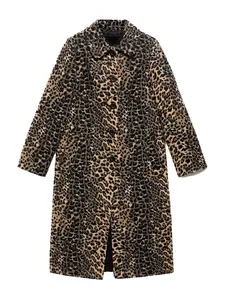 MANGO Prechodný kabát 'Risso'  hnedá / svetlohnedá / čierna