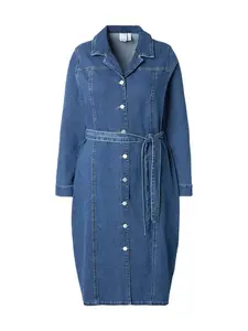 Vero Moda Curve Košeľové šaty 'VMCTelly'  modrá denim