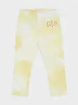 Bielo-žlté dievčenské batikované legíny GAP