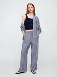 GAP Lněné kalhoty Wide-leg - Dámské