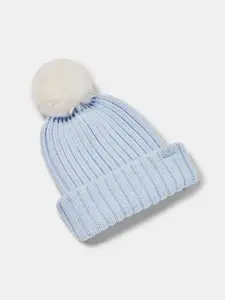 Čepice Under Armour W Halftime Pom Beanie-BLU - Dámské
