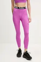Tréninkové legíny Puma Strong fialová barva, s potiskem, 526000