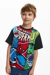 Dětské bavlněné tričko Desigual x Marvel červená barva, 25SBTK06