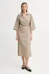 Šaty s příměsí lnu Samsoe Samsoe SAHANI