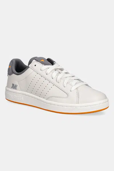 Kožené sneakers boty K-Swiss LOZAN KLUB X MCLAREN bílá barva, 04415.104.M