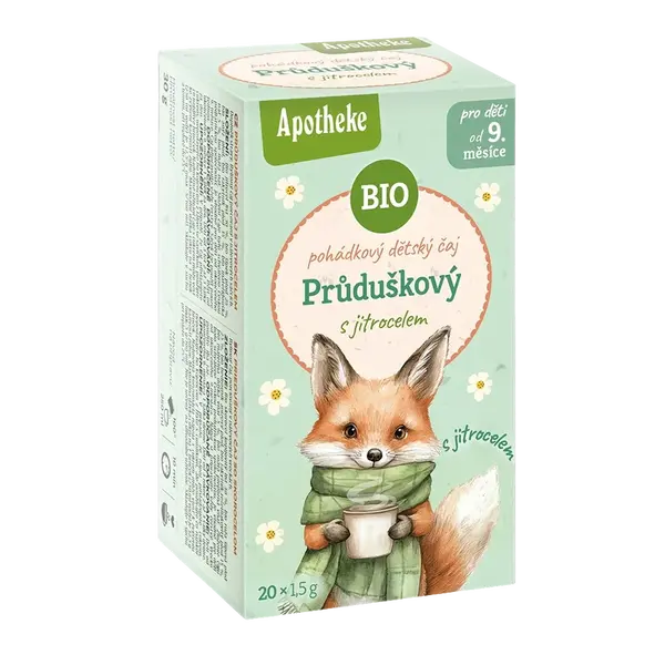 APOTHEKE BIO čaj dětský Průduškový s jitrocelem 20 x 1.5 g