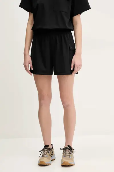 Outdoorové šortky Columbia Granite Point černá barva, high waist, 2118841,00