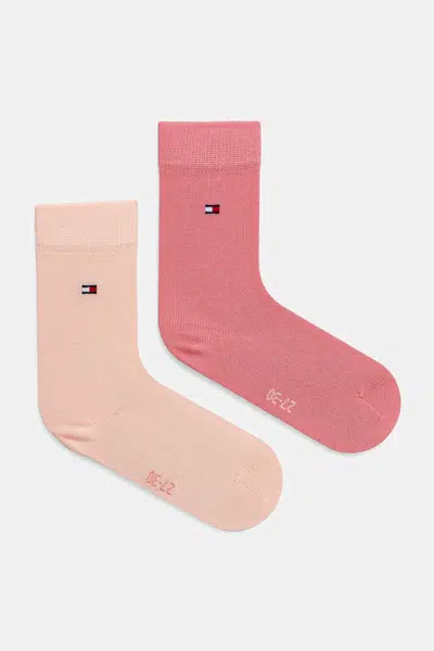 Dětské ponožky Tommy Hilfiger 2-pack růžová barva, 391334