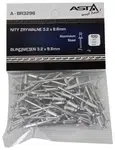 Trhací nýty hliník-ocel, 4,0 x 12,7 mm, s plochou hlavou, sada 100 ks - ASTA Velikost: 3.2x9.6 mm