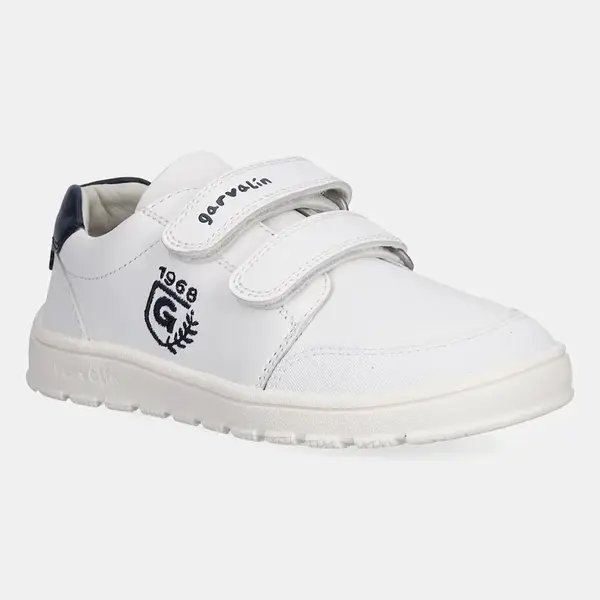 Dětské kožené sneakers boty Garvalin bílá barva, 252510
