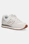 Semišové sneakers boty New Balance 574 béžová barva, WL574BEM