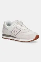 Semišové sneakers boty New Balance 574 béžová barva, WL574BEM