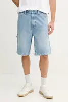 Džínové šortky BOSS Orange pánské, modrá barva, 50537843