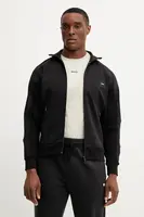 Mikina BOSS Green pánská, černá barva, hladká, 50537205