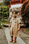 Dětské bavlněné dupačky Donsje Adriaen Playsuit Red Panda 3035602