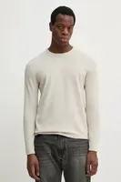 Bavlněný svetr Marc O'Polo pánský, béžová barva, lehký, 522512360248