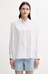 Košile Pepe Jeans dámská, růžová barva, relaxed, s klasickým límcem, PL305100