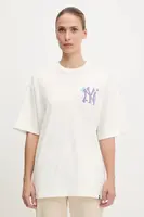Bavlněné tričko 47 brand MLB New York Yankees dámské, bílá barva, BB017TMPEES657617SS