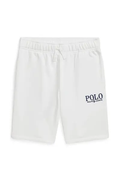 Dětské kraťasy Polo Ralph Lauren bílá barva, 323969370002