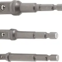 BGS Technic BGS 9685 Vrtačkové adaptéry šestihran 1/4" na čtyřhran 1/4" - 3/8" - 1/2" BGS