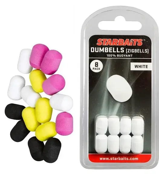 Starbaits dumbells plovoucí nástraha 10 mm-bílá
