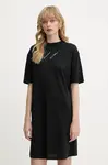 Bavlněné šaty Armani Exchange černá barva, mini, XW000378 AF10354